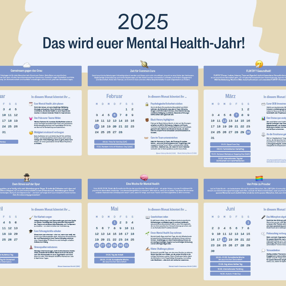 Mental Health Jahreskalender 2025 | PDF