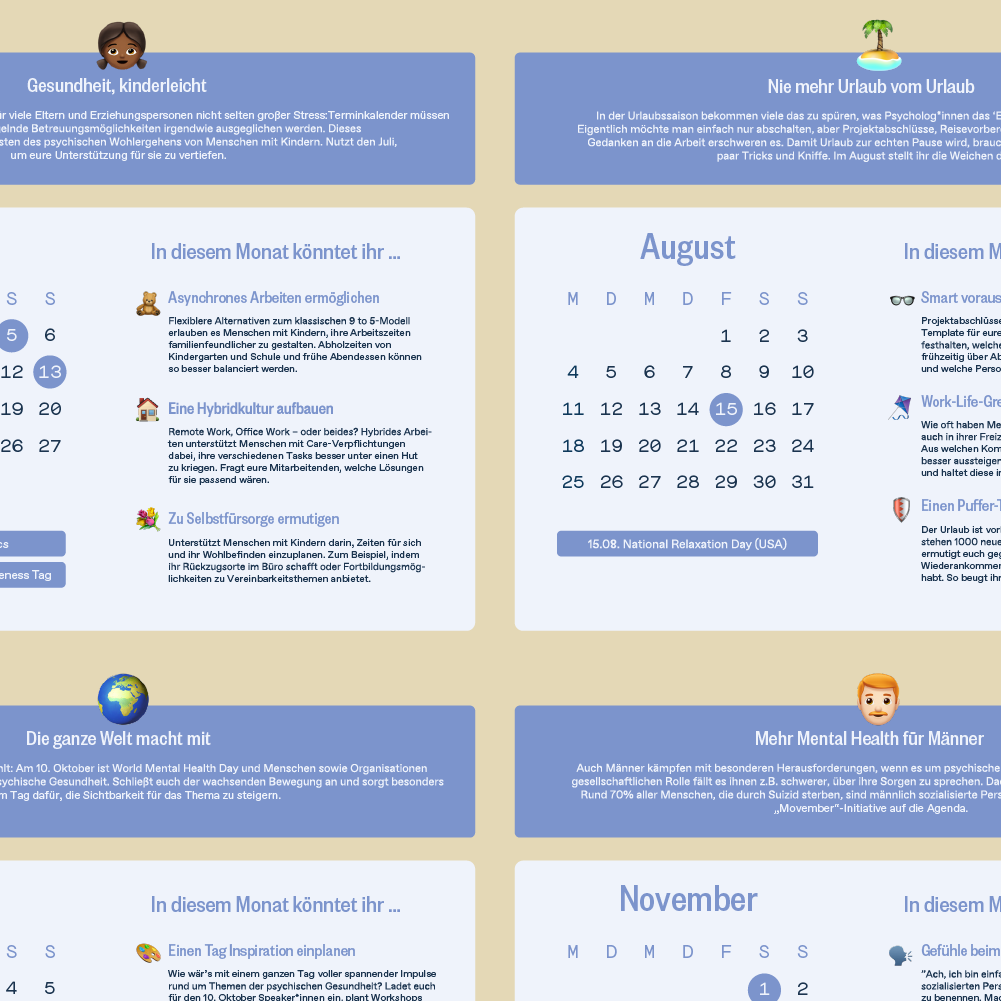 Mental Health Jahreskalender 2025 | PDF