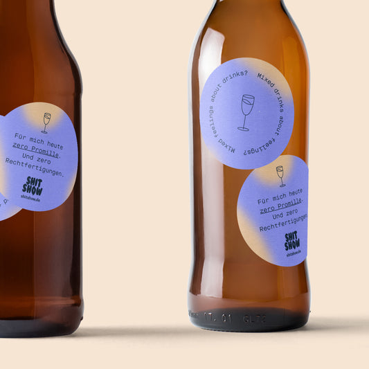 ‚Ne danke, ich trink nix‘-Sticker Set