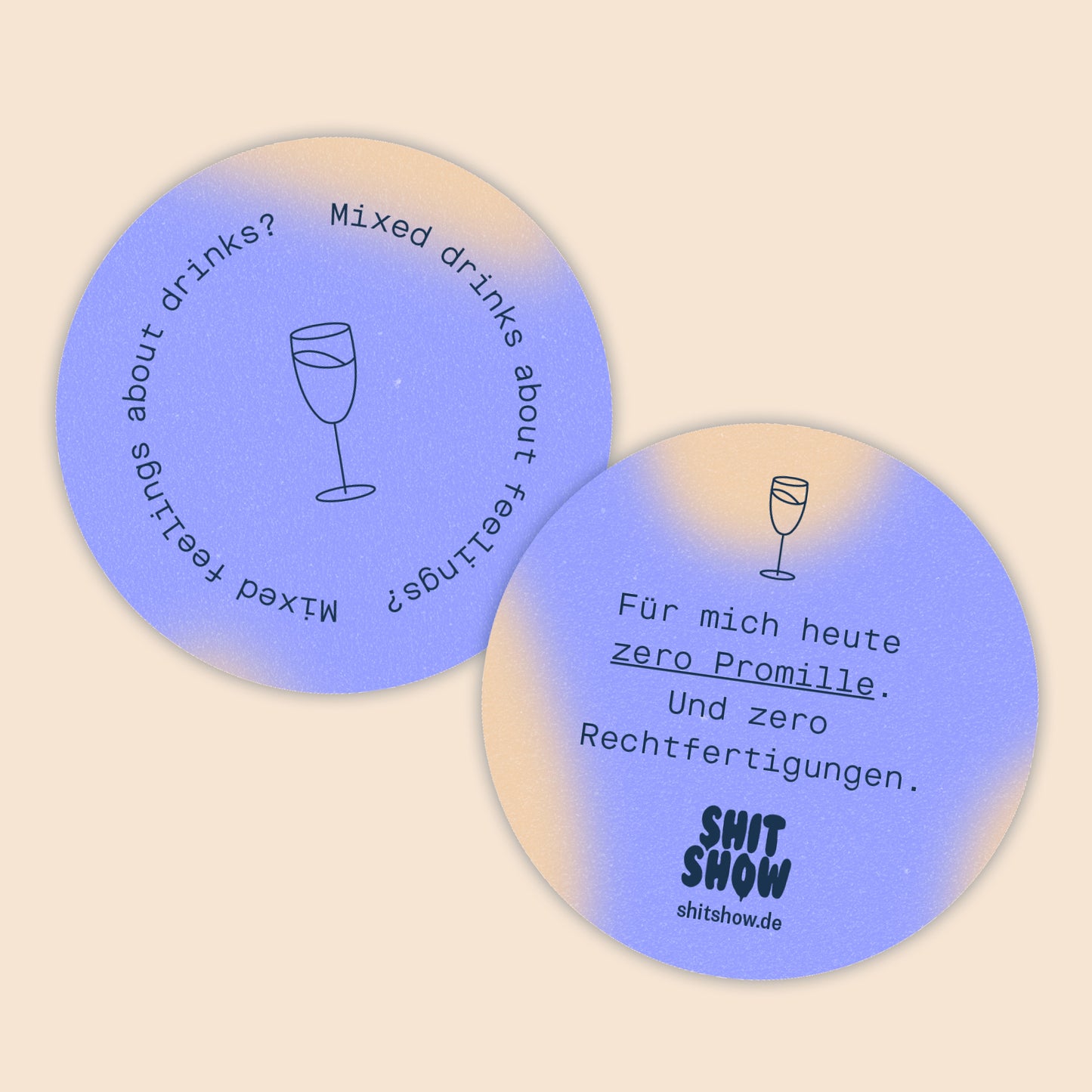 ‚Ne danke, ich trink nix‘-Sticker Set